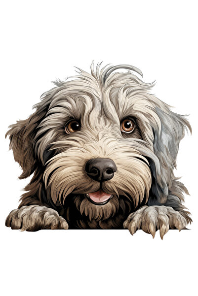 StoryGift Romania Sticker Adeziv 90CM cu un catel blanos fericit, ilustratie,...