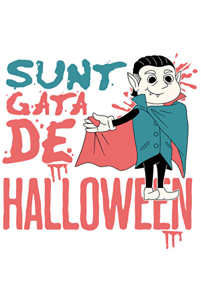 StoryGift Romania Sticker Adeziv 90CM cu Dracula Cu Colti Si Capa Text Sunt G...