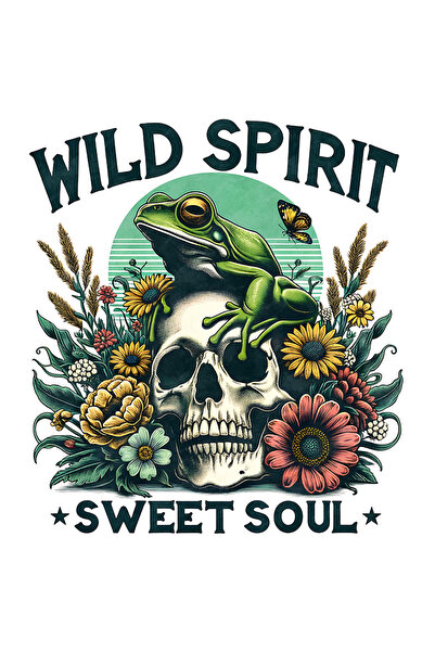 StoryGift Romania Sticker Autocolant 70CM cu mesajul "Wild spirit", stilul hi...