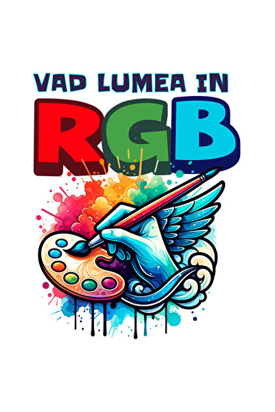 StoryGift Romania Sticker Autocolant 70CM cu Mana Umana Arta Pictura Aripi De Inger Hobby Text in Limba Romana V