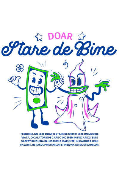 StoryGift Romania Sticker 23 Cm Adeziv Prieteni Fericire Stare De Bine Bacnot...