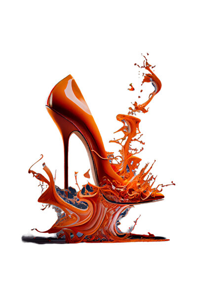 StoryGift Romania Sticker Adeziv 90CM Cu Pantofi, Stileto, Lichid, Lac, cu Margini Albe, PVC Vinyl 90 cm