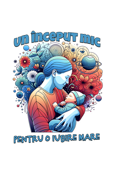 StoryGift Romania Sticker Autocolant 70CM Adeziv Un inceput mic pentru o iubi...