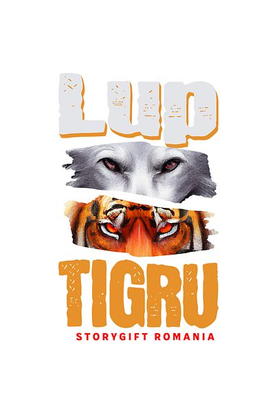 StoryGift Romania Sticker Adhesive 90CM Adhesive Wolf and Tiger the Strongest, Warriors with White Edges, PVC Wine