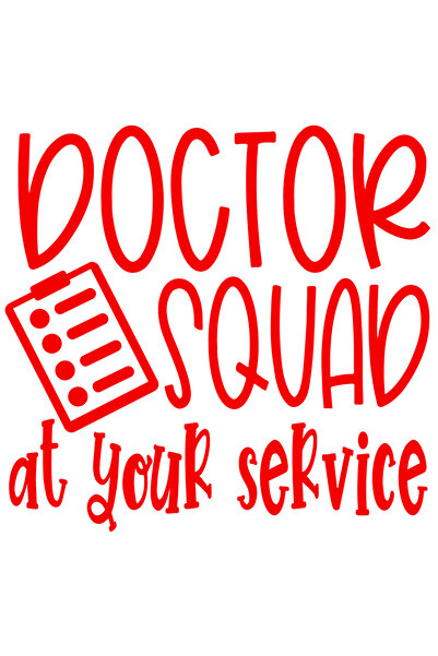 StoryGift Romania Sticker Autocolant 70CM Exterior cu textul "Doctor squad at...