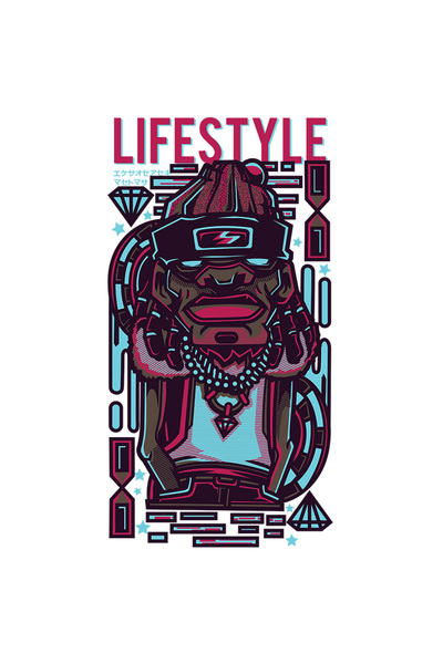 StoryGift Romania Sticker Autocolant 70CM Cu Baiat Gangster, Lant Gros La Gat, Diamant albastru, Filme Sf, Iubit