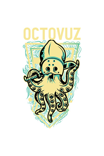 StoryGift Romania Sticker Adeziv 90CM Cu Caracatita Cu Cutit, Text In Engleza...