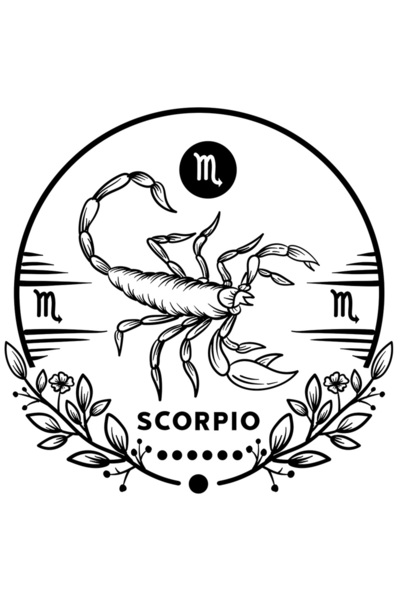 StoryGift Romania Sticker Autocolant 70CM cu zodia Scorpion, ilustratie, zodi...