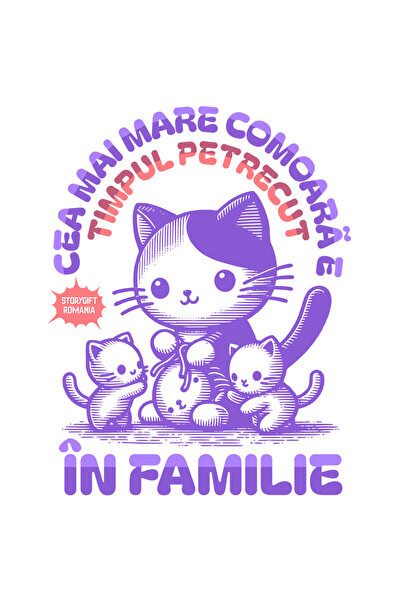 StoryGift Romania Sticker Adeziv 90CM Adeziv Cea mai mare comoara este timpul...