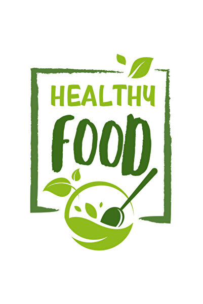 StoryGift Romania Sticker Eticheta 40CM Cu Mesaj In Engleza Healthy Food, Man...