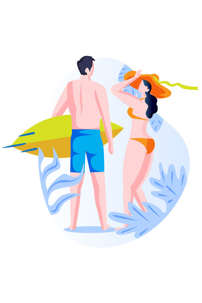 StoryGift Romania Sticker Eticheta 40CM Cu Placa De Surf, Palarie, Plaja, cu Margini Albe, PVC Vinyl 40 cm