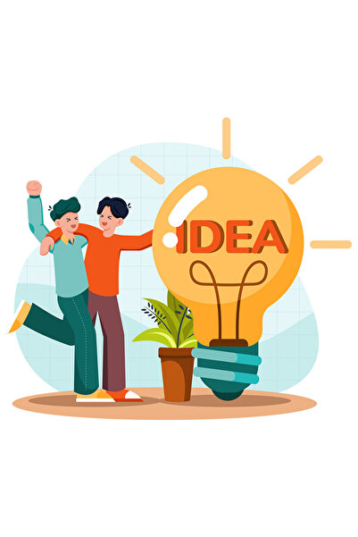 StoryGift Romania Sticker Eticheta 40CM Cu Mesaj In Engleza Idea, Idee, Bec, ...