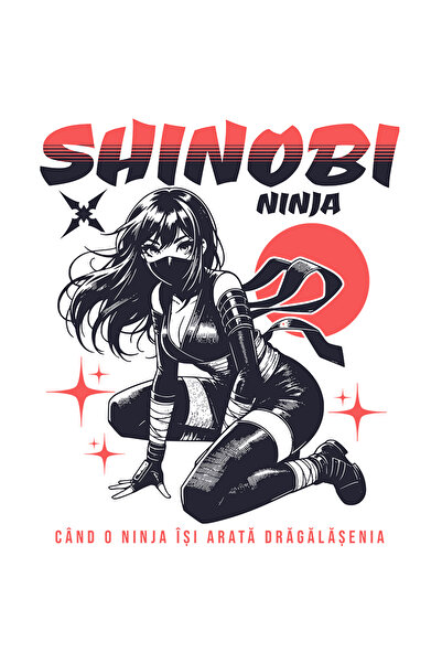 StoryGift Romania Sticker Autocolant 70CM Adeziv Shinobi fata ninja. Cand o n...