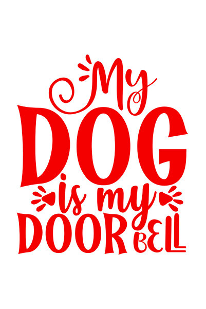 StoryGift Romania Sticker Exterior cu mesajul "Cainele meu este soneria de la...