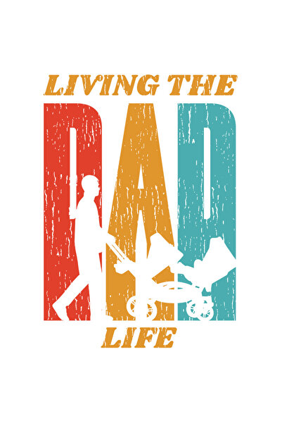 StoryGift Romania Sticker Eticheta 50CM Cu Tata Plimband Copilul In Carucior,...