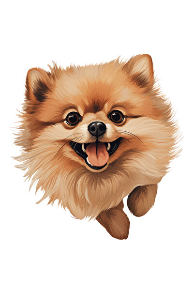 StoryGift Romania Sticker Eticheta 40CM cu un catel vesel si blanos de talie ...