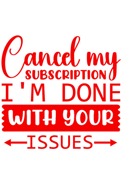 StoryGift Romania Sticker Eticheta 40CM Exterior cu mesajul "Anuleaza-mi abonamentul, sunt satul de problemele t