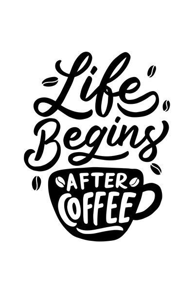 StoryGift Romania Sticker Eticheta 40CM Cu Mesajul Life Begin After Coffee, Dimineata Rece, Iubitorii De Cafea,