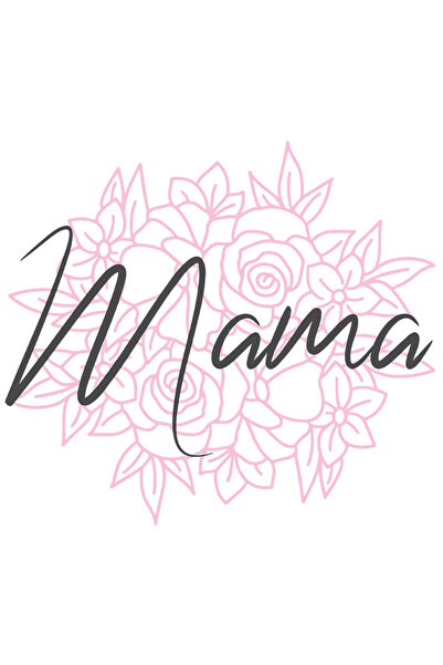 StoryGift Romania Sticker Eticheta 40CM Cu Text Mama, Fundal Flori Roz, Cea Mai Buna Mama, Iubitorii De Familie,