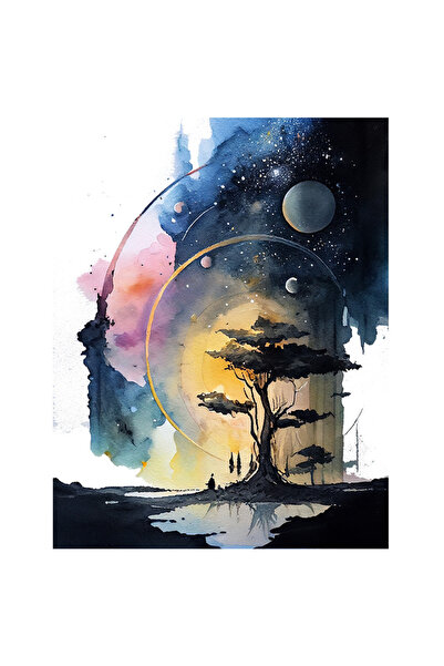 StoryGift Romania Sticker 15 Cm Cu Pictura Curgatoare Priveliste Bizara, Plan...