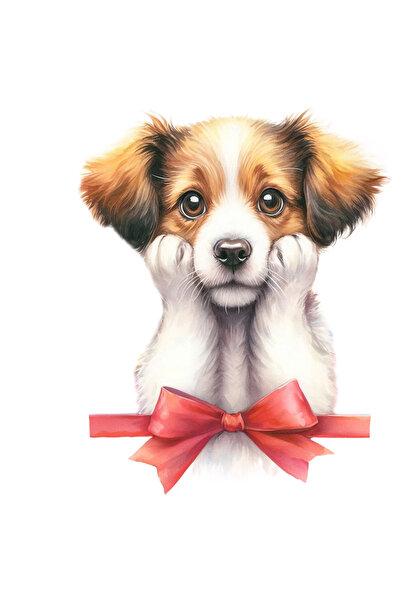 StoryGift Romania Sticker Autocolant 70CM cu un catel socat, ilustratie, funda, uimit, mirat, putin speriat , c