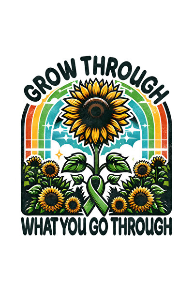 StoryGift Romania Sticker Autocolant 70CM cu mesajul "Grow through what you g...
