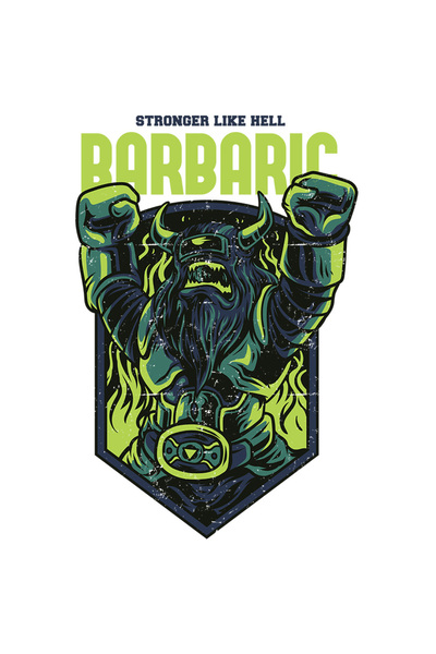 StoryGift Romania Sticker Adeziv 90CM Cu Barbat Viking Cu Mainile Sus In Aer Victorie, Text In Engleza Stronger