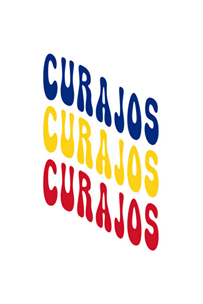 StoryGift Romania Sticker Autocolant 70CM Cuvantul Curajos, in Culorile Steagului Romaniei, Rosu, Galben, Albast