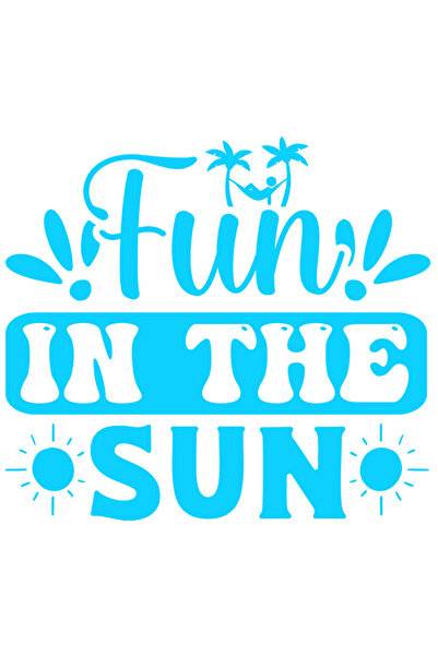 StoryGift Romania Sticker Exterior cu textul "Fun in the sun" - distractie la...