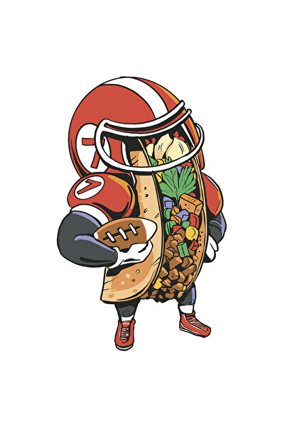 StoryGift Romania Sticker Adeziv 90CM HotDog, Rugby, cu Margini Albe, PVC Vin...