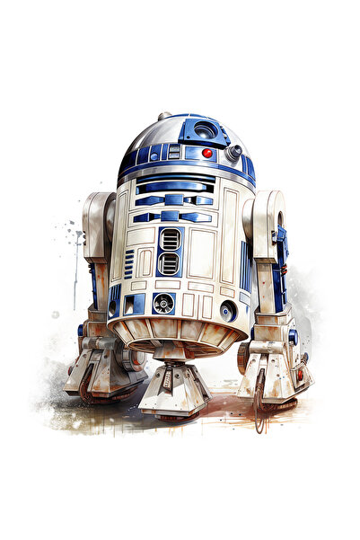 StoryGift Romania Sticker Autocolant 70CM Cu Robot, R2-D2, Star Wars, Fire, Sci Fi, Iubitori De Filme, cu Margi