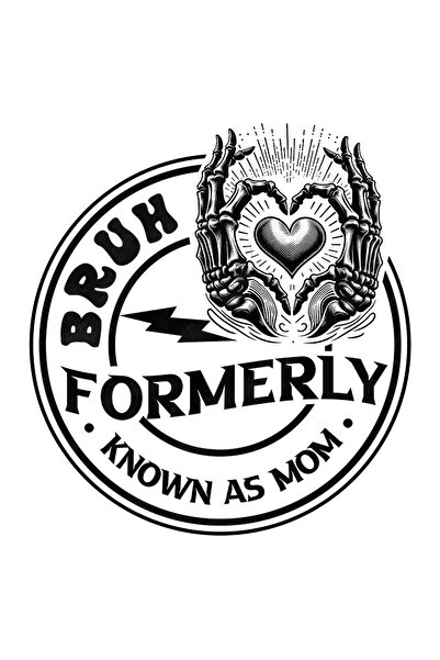 StoryGift Romania Sticker Eticheta 40CM cu inima cu mesajul "Bruh, formerly k...