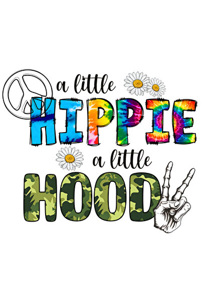StoryGift Romania Sticker Eticheta 40CM cu mesajul "A little hippie, a little...
