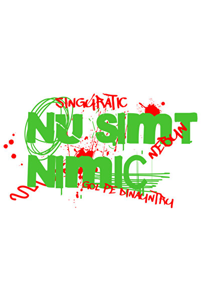 StoryGift Romania Sticker 10 Cm Adeziv Text Graffiti Nu Simt Nimic Cu Margini...