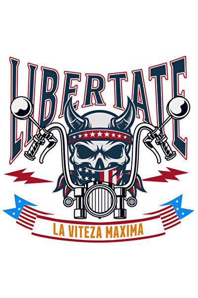 StoryGift Romania Sticker Adeziv 90CM cu Craniu Uman Cu Coarne Si Bandana America Motocicleta Hobby Pasiune Vite