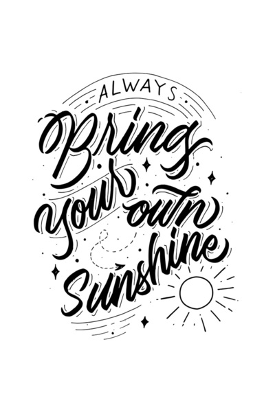 StoryGift Romania Sticker Adeziv 90CM Cu Mesajul Always Bring Your Own Sunshi...