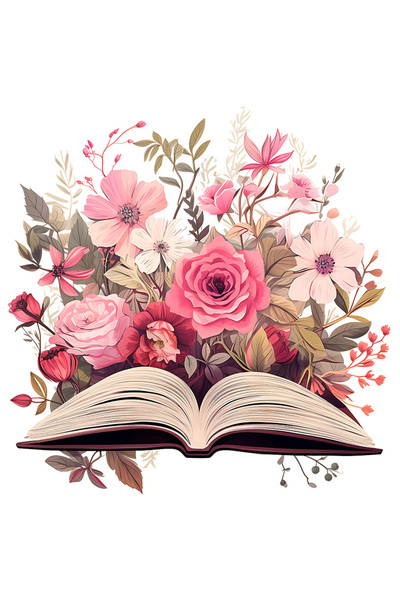 StoryGift Romania Sticker Adeziv 90CM cu o carte deschisa, ilustratie, natura...