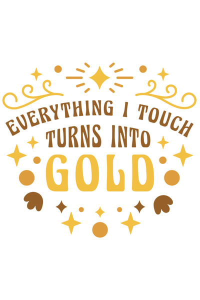 StoryGift Romania Autocolant Autocolant 70CM Personalizată Tot ceea ce ating se transformă în aur, cu Margini Albe, PV