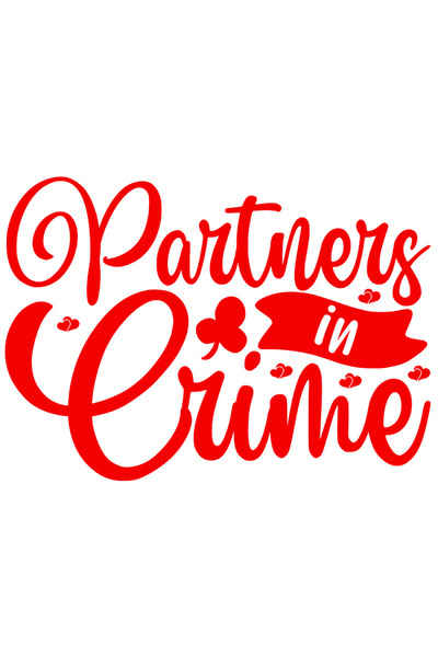 StoryGift Romania Sticker Exterior cu inimioare si textul "Partners in crime"...