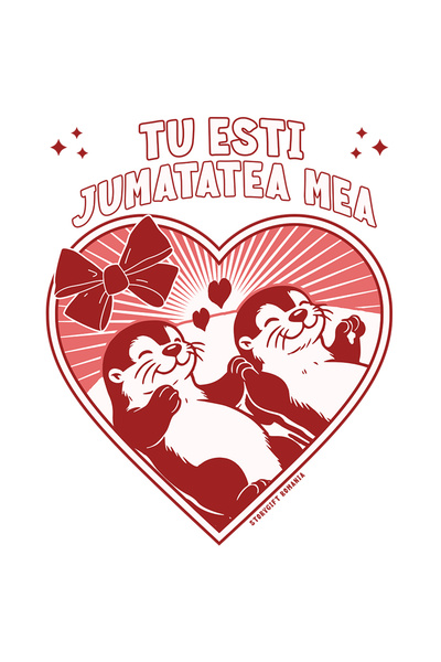 StoryGift Romania Sticker Autocolant 70CM Adeziv doua foci indragostite tu es...