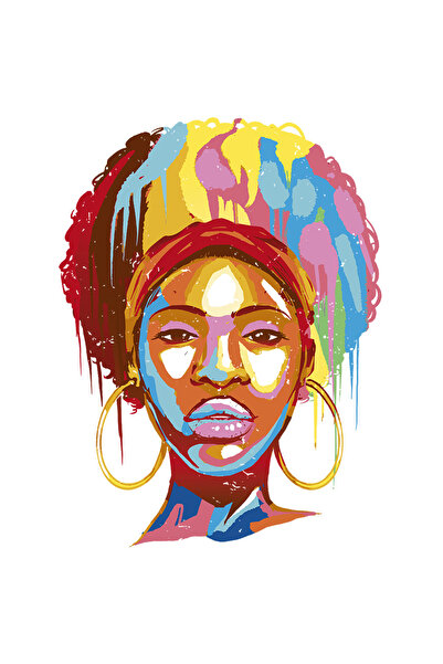 StoryGift Romania 70CM Self-Adhesive Sticker With Flowing Painting Portrait A...