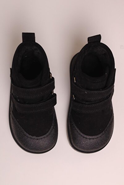 Limoya Jolan Siyah Süet Cırtcırtlı Çocuk Bot