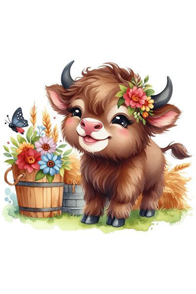 StoryGift Romania Sticker Cu O Femela Zimbru Vesela, Micuta, Ilustratie, Grau...