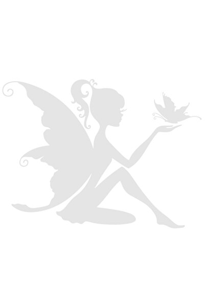 StoryGift Romania Sticker Adeziv 90CM Exterior cu o zana la care vine un fluture , Vinyl Alb, 90 cm