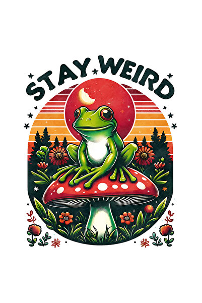 StoryGift Romania Sticker Autocolant 70CM cu mesajul "Stay weird", stilul hip...