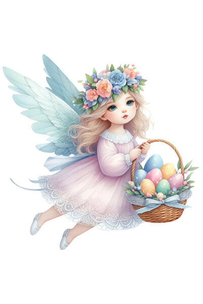 StoryGift Romania Sticker Eticheta 50CM cu o fetita cu aripi de zana, zboara,...