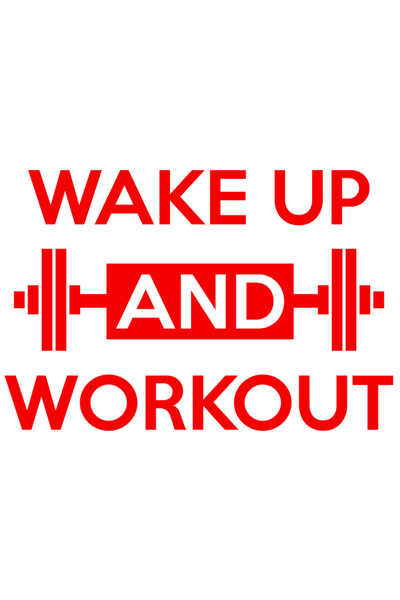 StoryGift Romania Sticker Autocolant 70CM Exterior pentru cei care frecventeaza sala cu mesajul "Wake up and wor