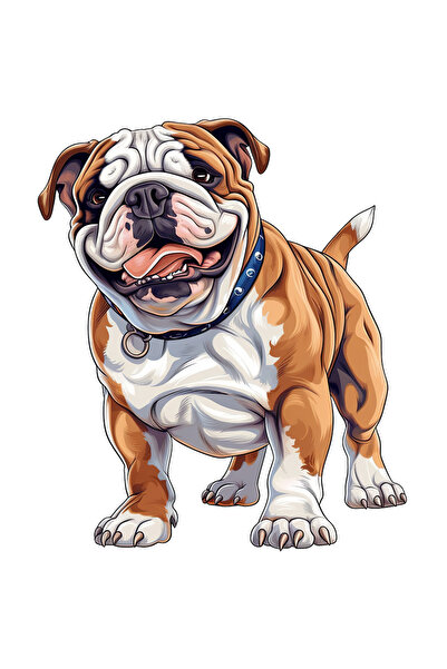 StoryGift Romania Sticker Adeziv 90CM cu un catel Pitbull jucaus, ilustratie,...