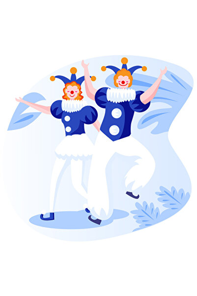 StoryGift Romania Sticker Eticheta 40CM Cu Clovni, Dans, Bufnoi, Guler, cu Ma...