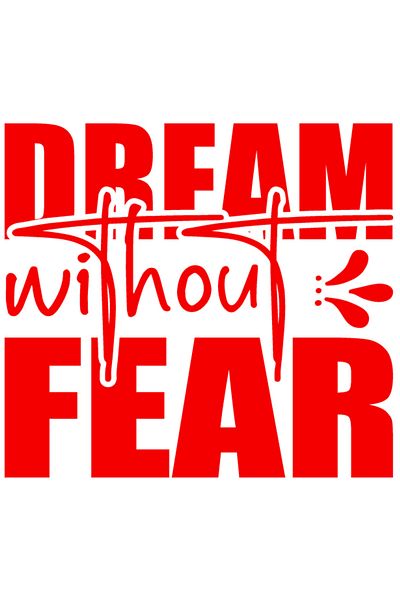 StoryGift Romania Sticker Autocolant 70CM Exterior cu mesaj motivational in limba engleza "Dream without fear" -